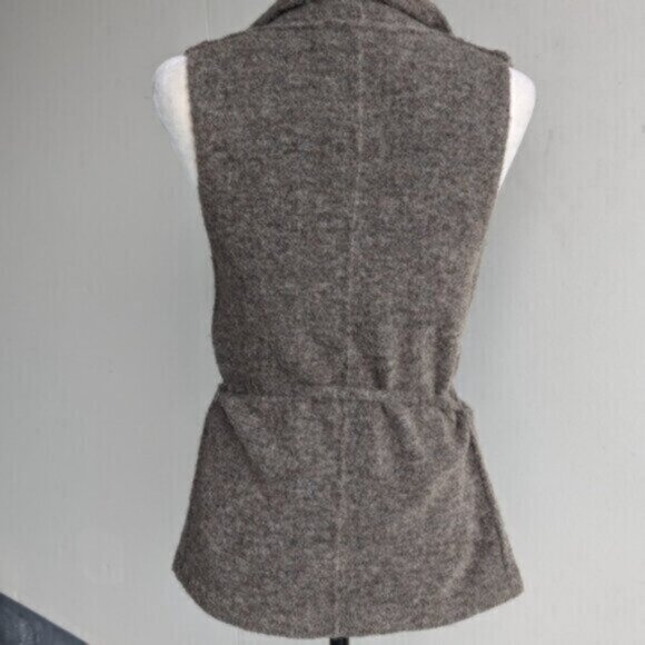 Aritzia Wilfred Free Alpaca Wool Blend Fei Fei vest, fringe tie waist - Picture 5 of 10